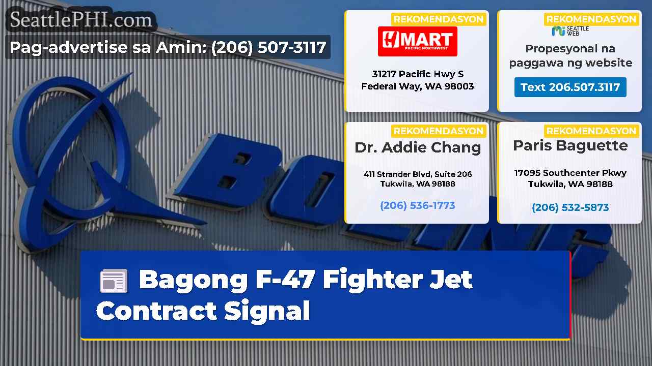 Bagong F-47 Fighter Jet Contract Signal
