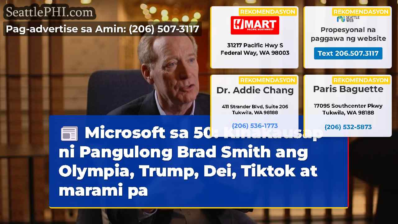 Microsoft sa 50: Kinakausap ni Pangulong Brad