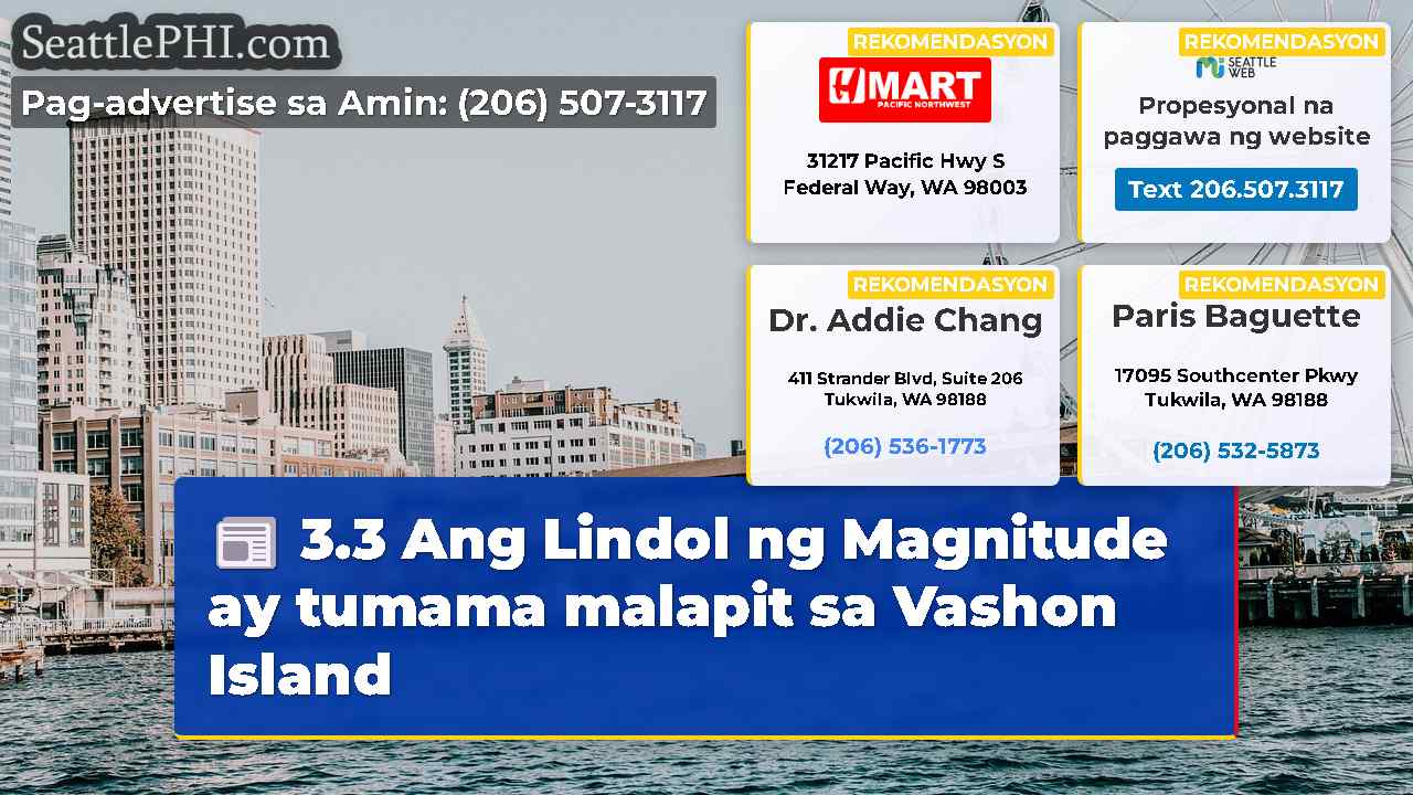 3.3 Ang Lindol ng Magnitude ay tumama malapit sa