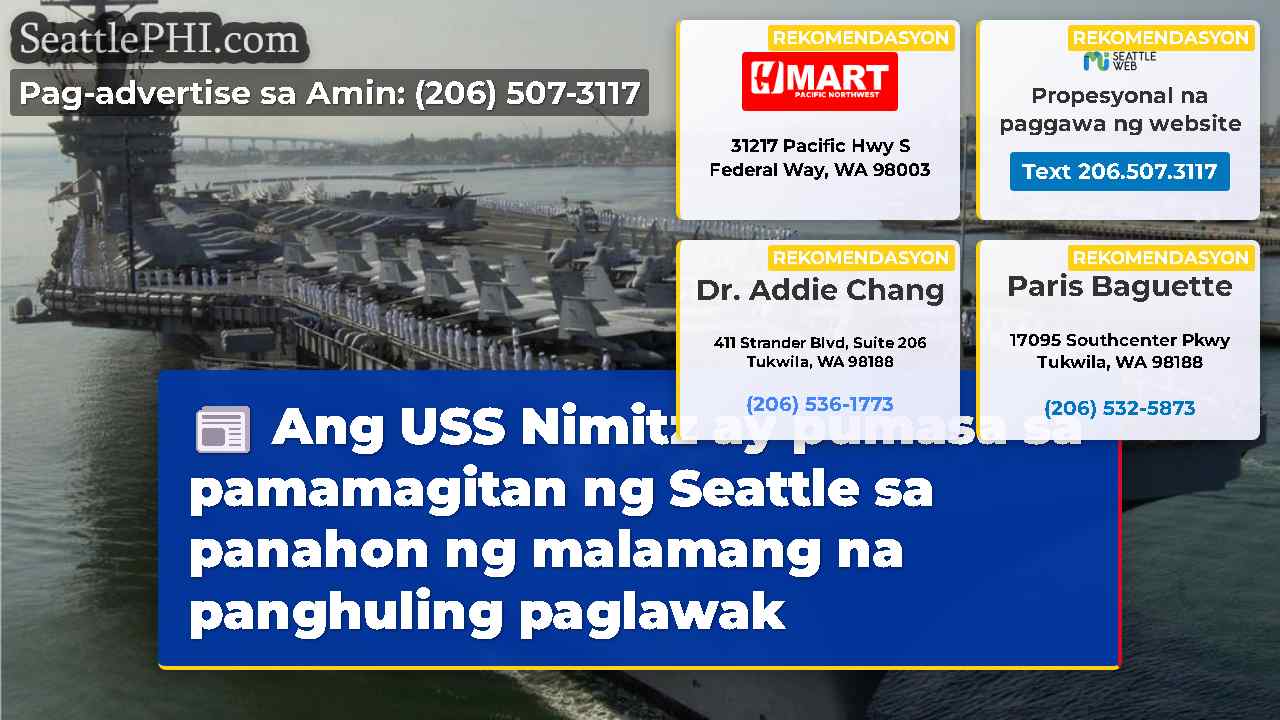 Ang USS Nimitz ay pumasa sa pamamagitan ng