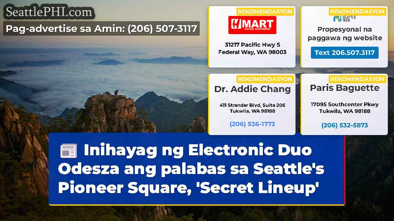 Inihayag ng Electronic Duo Odesza ang palabas sa