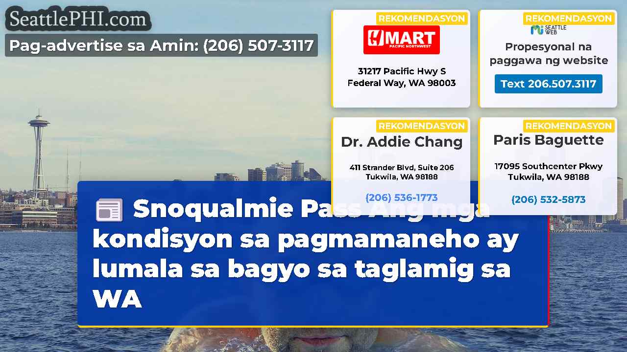 Snoqualmie Pass Ang mga kondisyon sa pagmamaneho