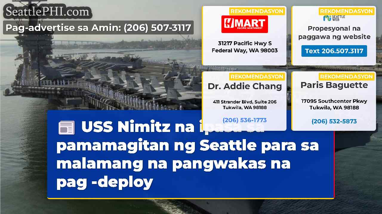 USS Nimitz na ipasa sa pamamagitan ng Seattle