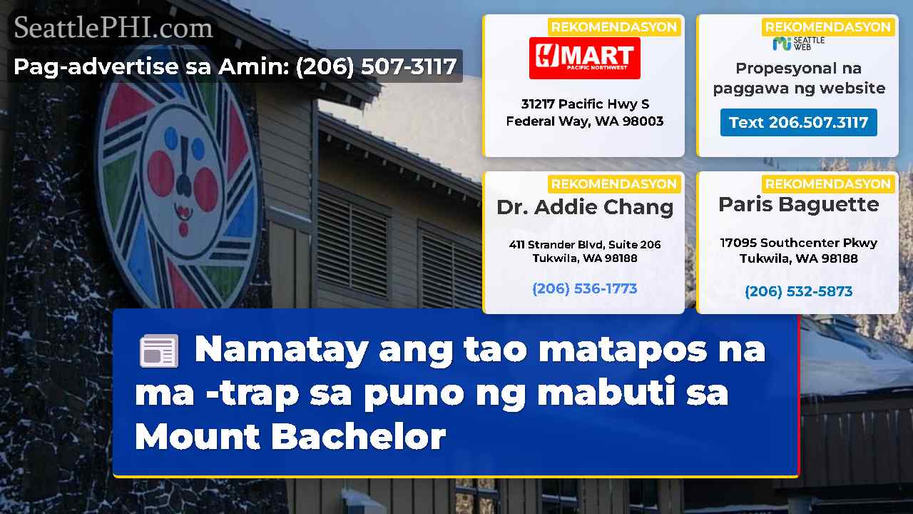 Namatay ang tao matapos na ma -trap sa puno ng