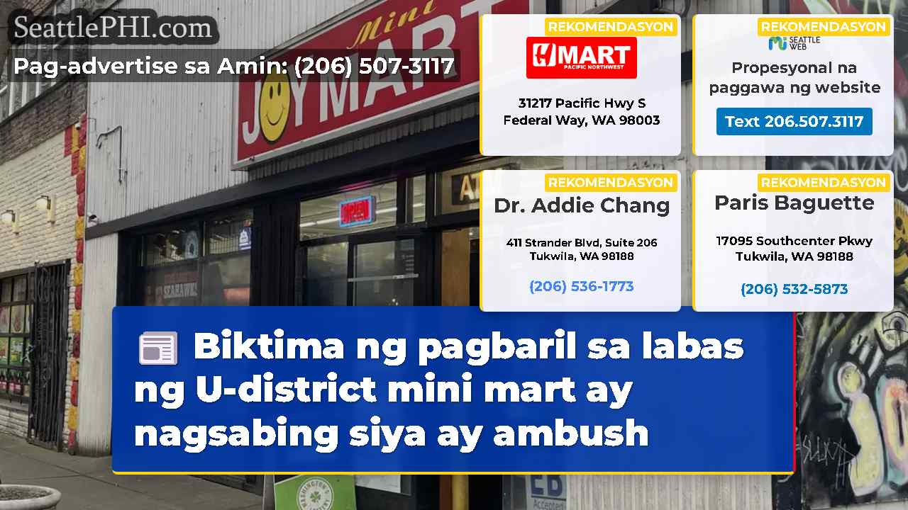 Biktima ng pagbaril sa labas ng U-district mini