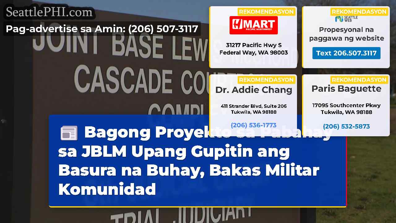 Bagong Proyekto sa Pabahay sa JBLM Upang Gupitin