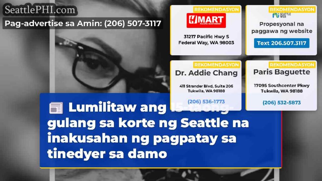 Lumilitaw ang 15-taong-gulang sa korte ng Seattle