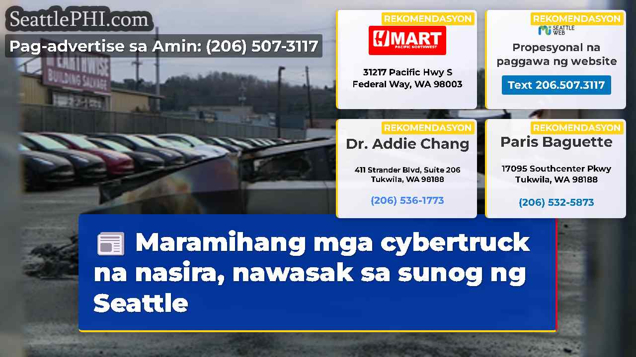 Maramihang mga cybertruck na nasira, nawasak sa