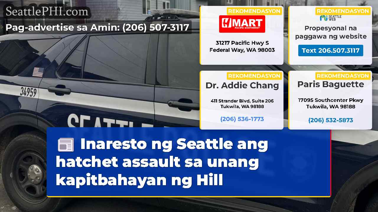 Inaresto ng Seattle ang hatchet assault sa unang