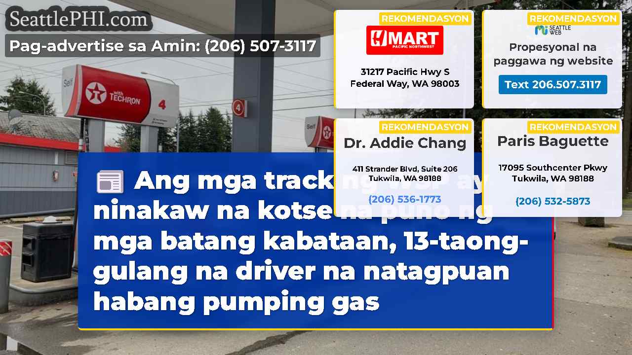 Ang mga track ng WSP ay ninakaw na kotse na puno