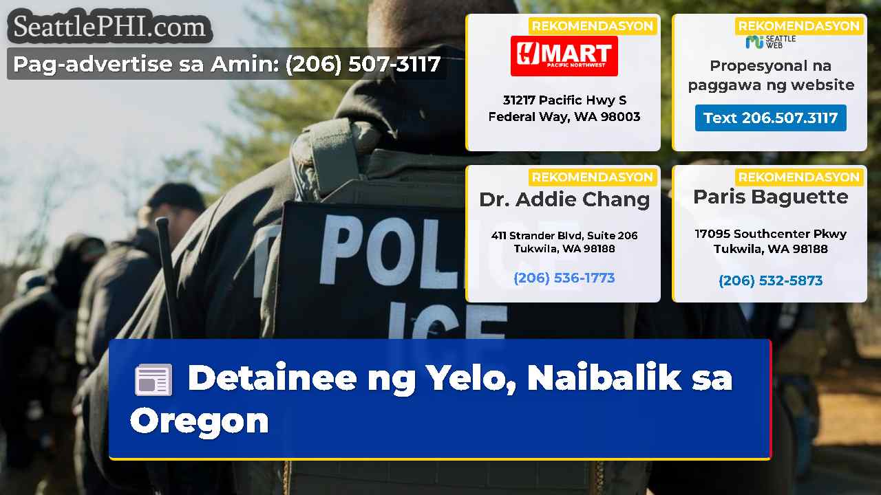 Detainee ng Yelo, Naibalik sa Oregon