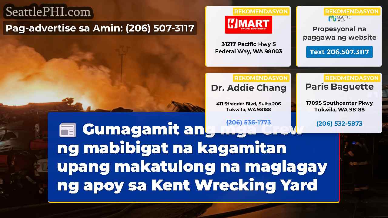 Gumagamit ang mga Crew ng mabibigat na kagamitan
