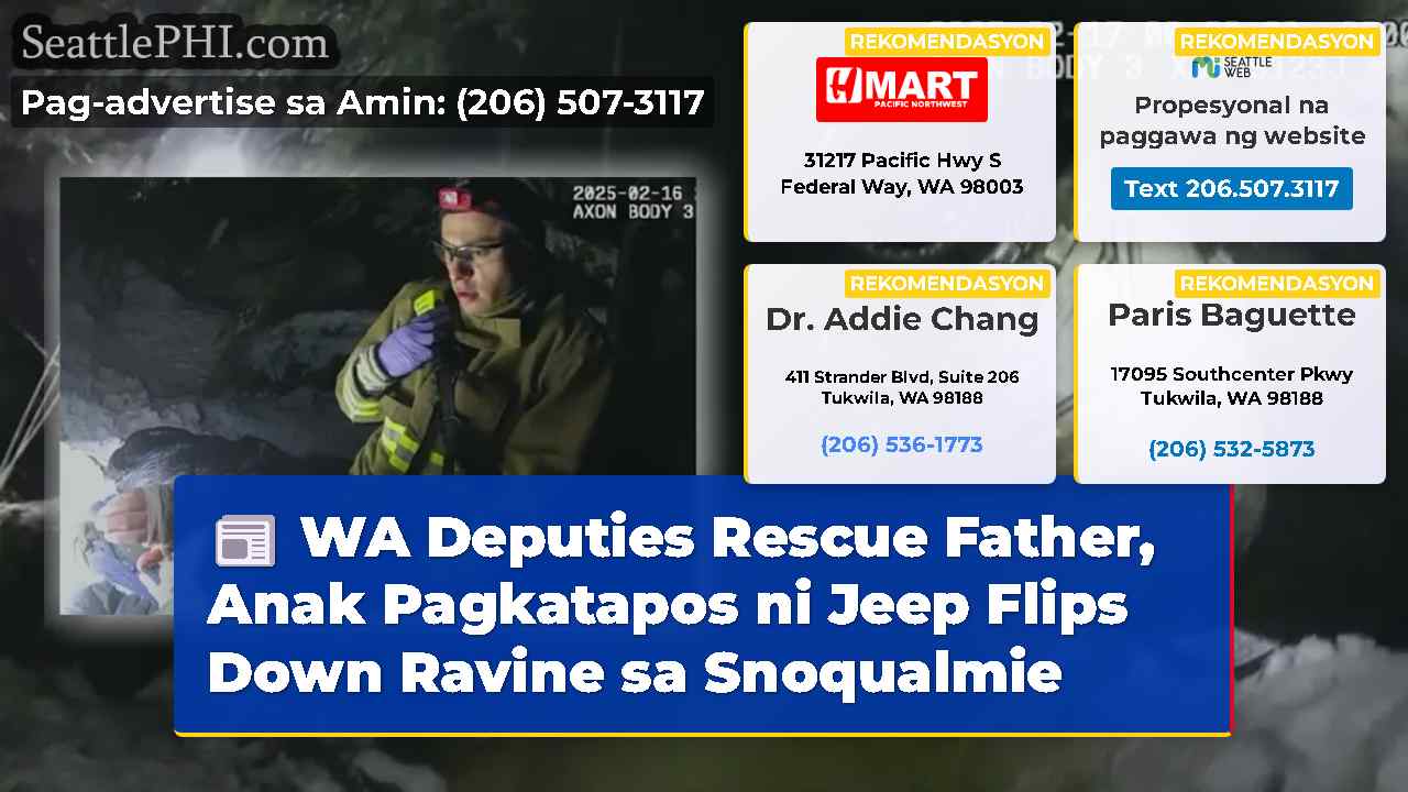 WA Deputies Rescue Father, Anak Pagkatapos ni