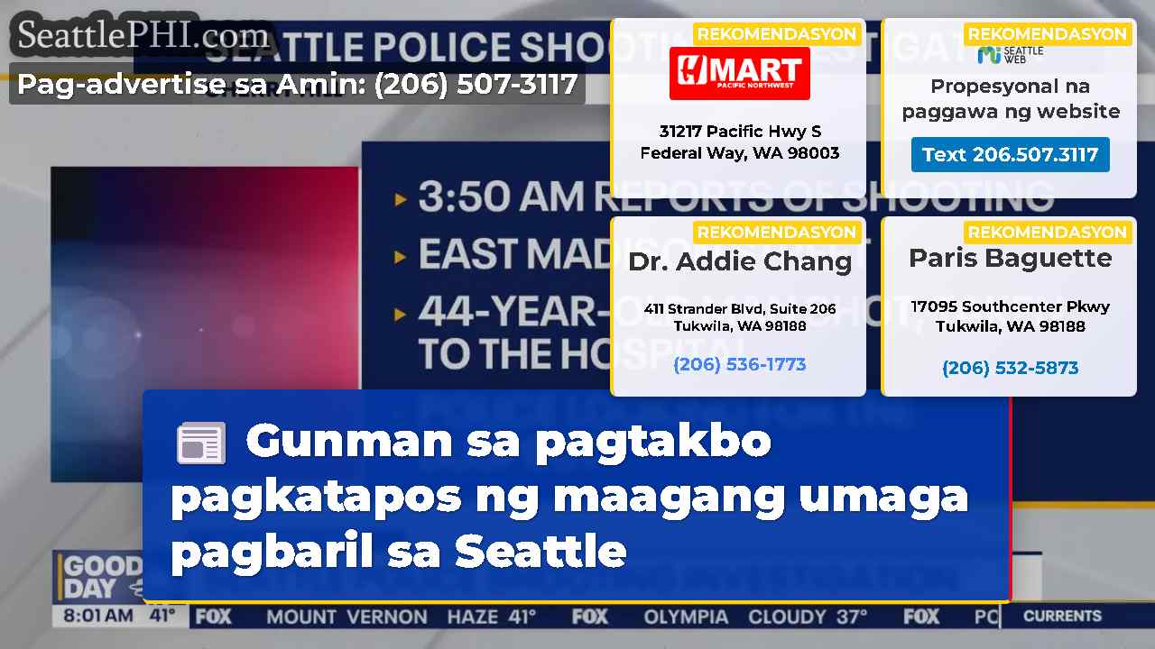 Gunman sa pagtakbo pagkatapos ng maagang umaga
