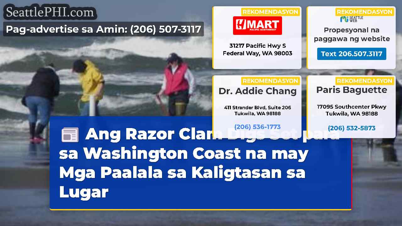 Ang Razor Clam Digs Set para sa Washington Coast