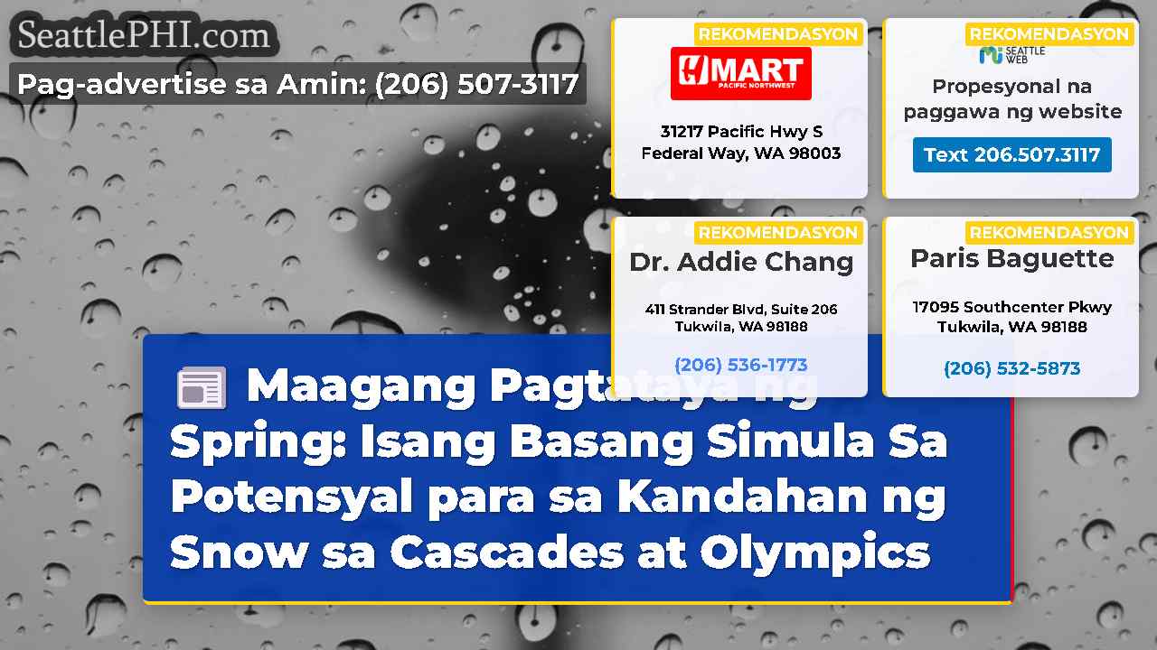 Maagang Pagtataya ng Spring: Isang Basang Simula