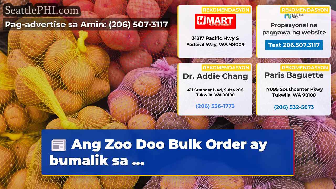 Ang Zoo Doo Bulk Order ay bumalik sa ...
