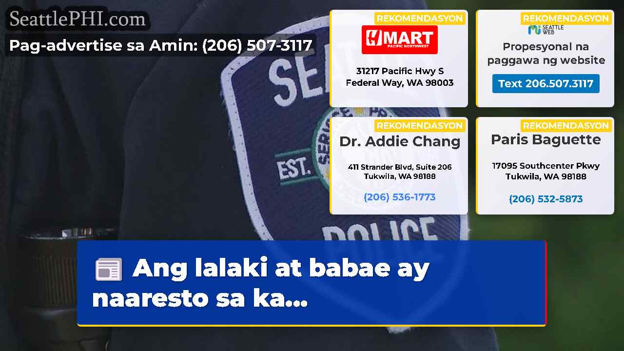 Ang lalaki at babae ay naaresto sa ka...