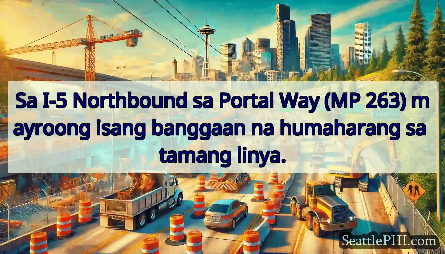 Sa I-5 Northbound sa Portal Way (MP 263) mayroong