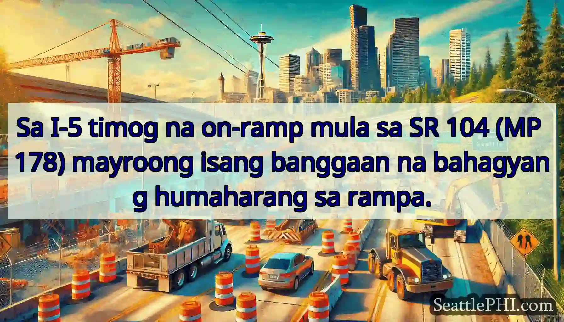 Sa I-5 timog na on-ramp mula sa SR 104 (MP 178)