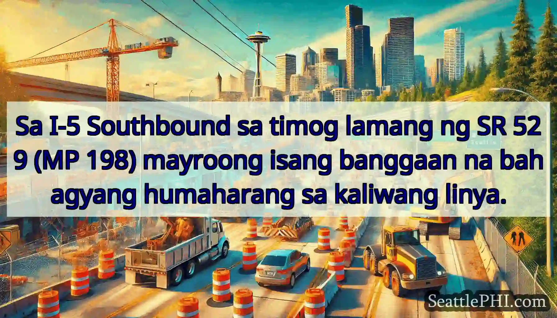 Sa I-5 Southbound sa timog lamang ng SR 529 (MP