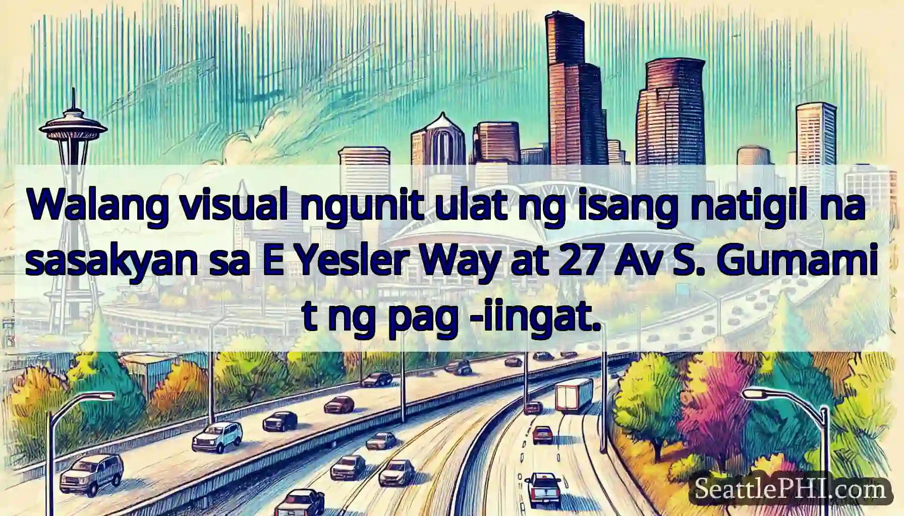Walang visual ngunit ulat ng isang natigil na