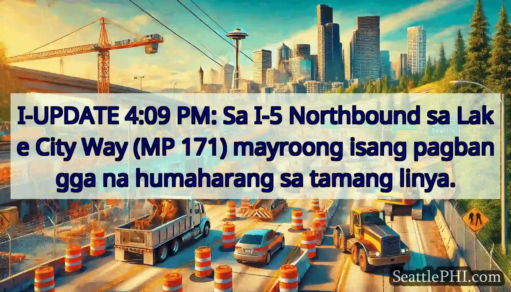 I-UPDATE 4:09 PM: Sa I-5 Northbound sa Lake City