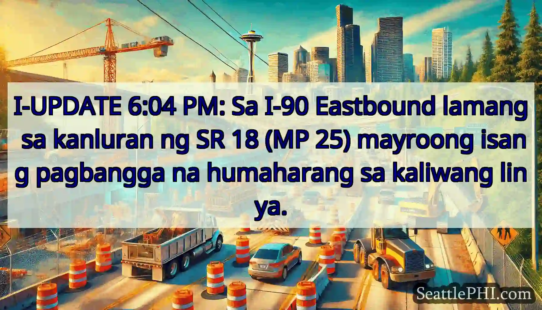 I-UPDATE 6:04 PM: Sa I-90 Eastbound lamang sa