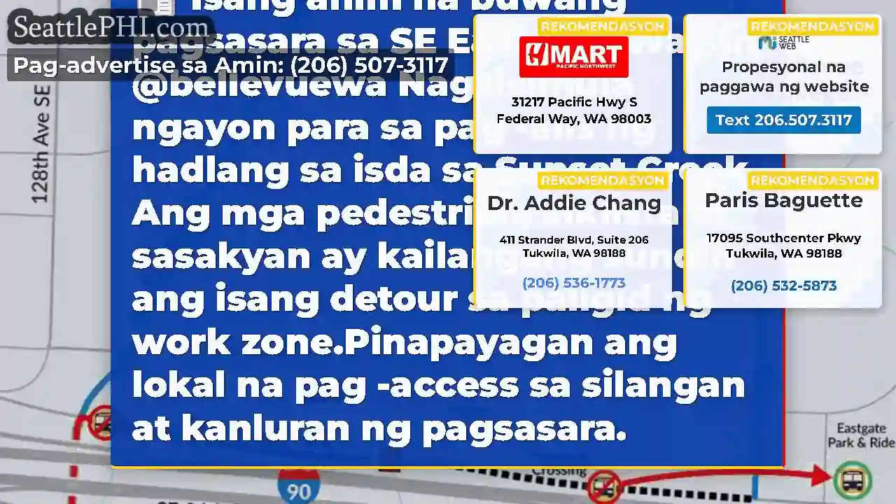 Isang anim na buwang pagsasara sa SE Eastgate Way
