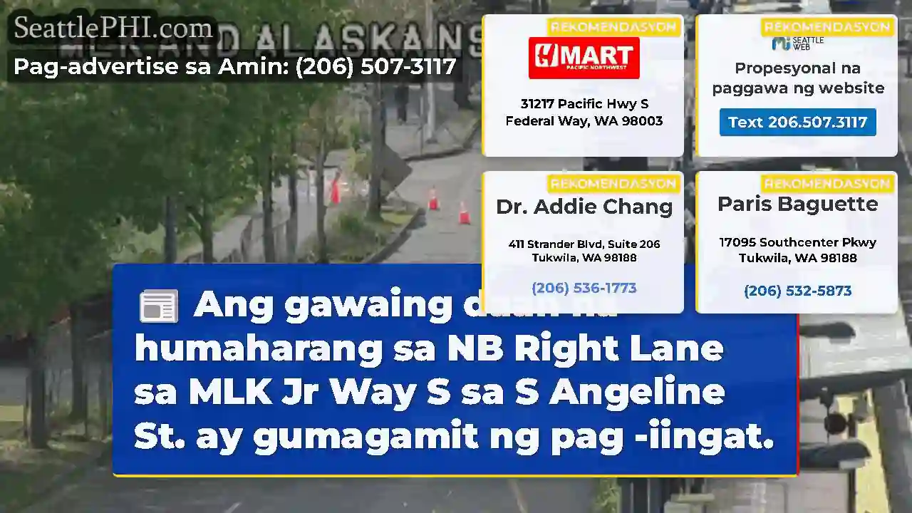 Ang gawaing daan na humaharang sa NB Right Lane