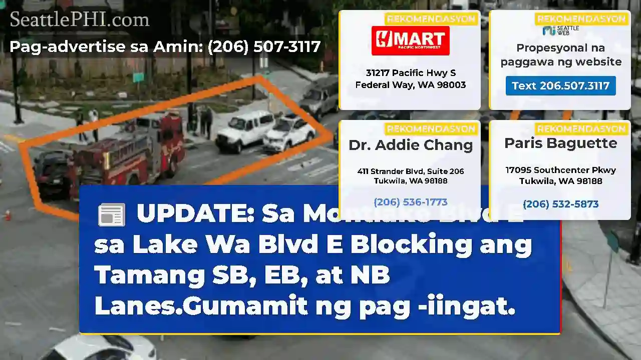 UPDATE: Sa Montlake Blvd E sa Lake Wa Blvd E