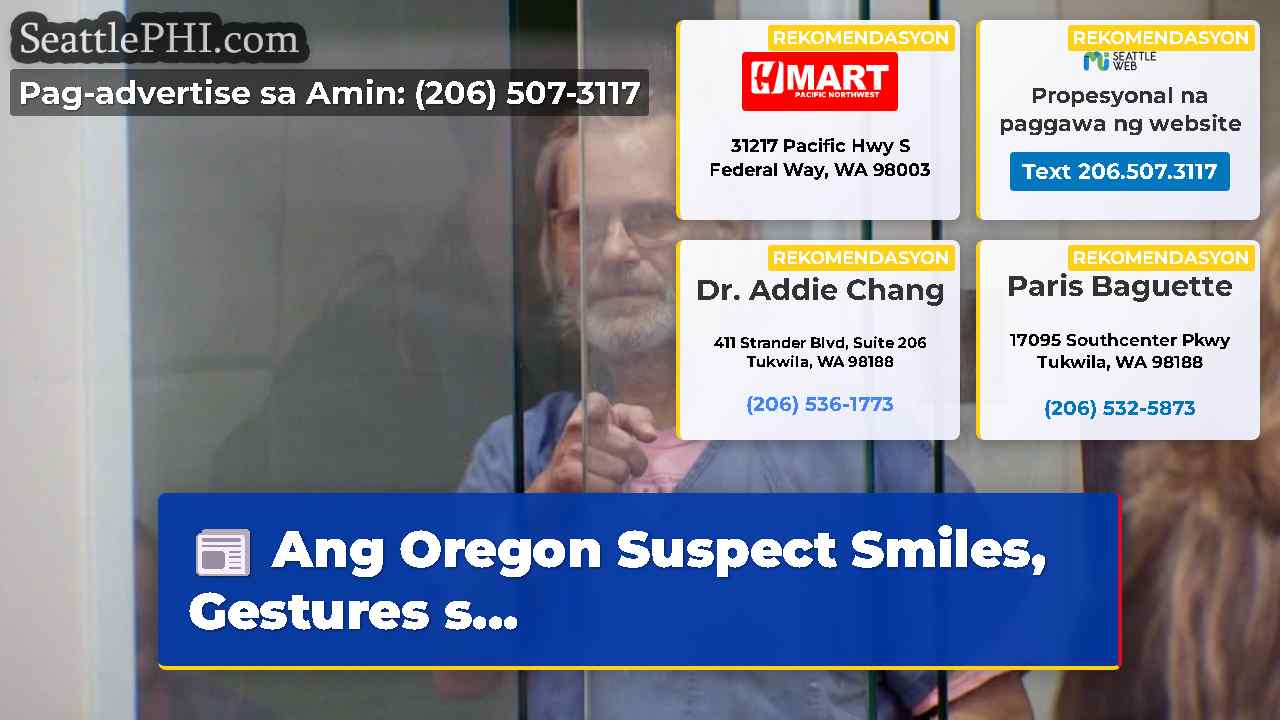 Ang Oregon Suspect Smiles, Gestures s...