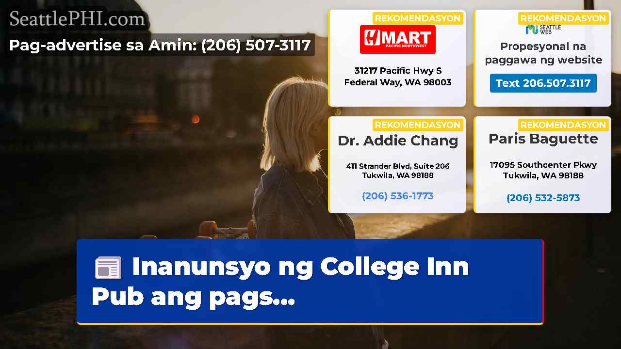 Inanunsyo ng College Inn Pub ang pags...