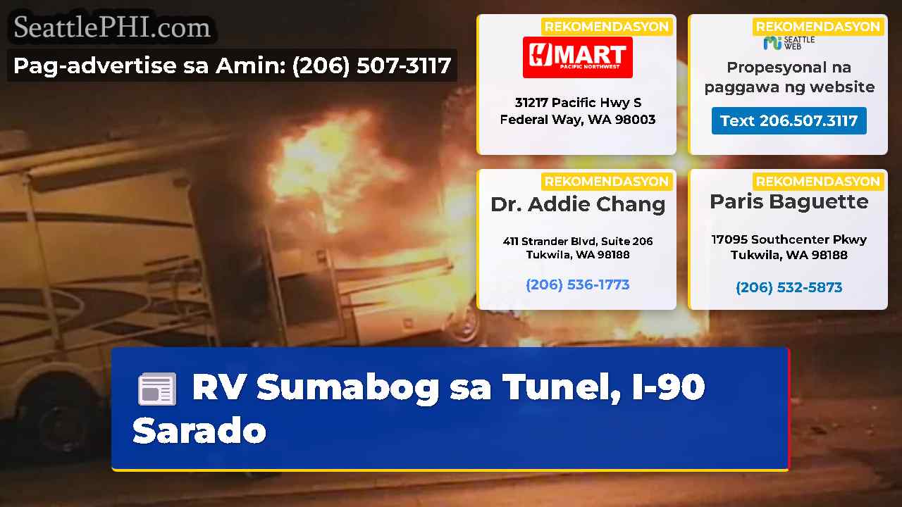 RV Sumabog sa Tunel, I-90 Sarado