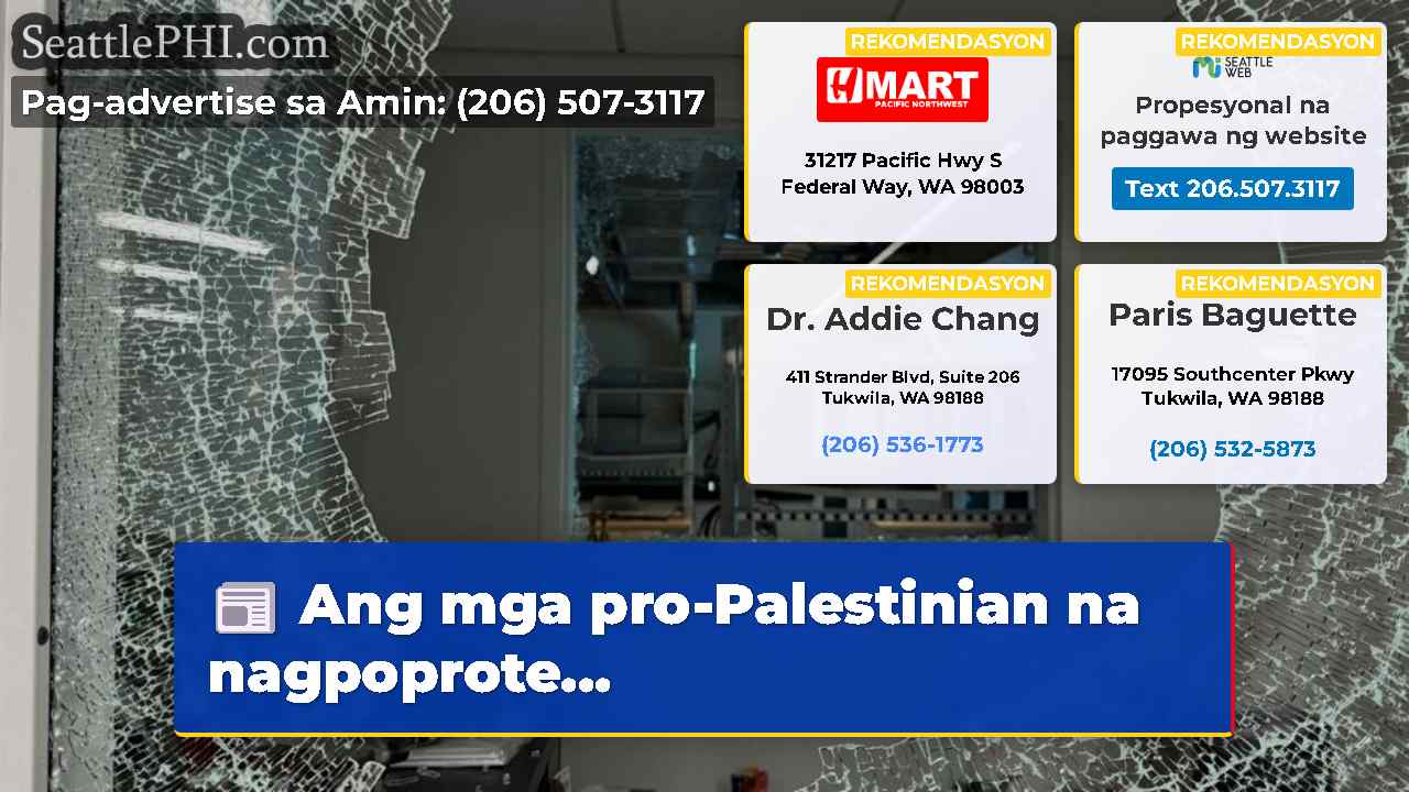 Ang mga pro-Palestinian na nagpoprote...