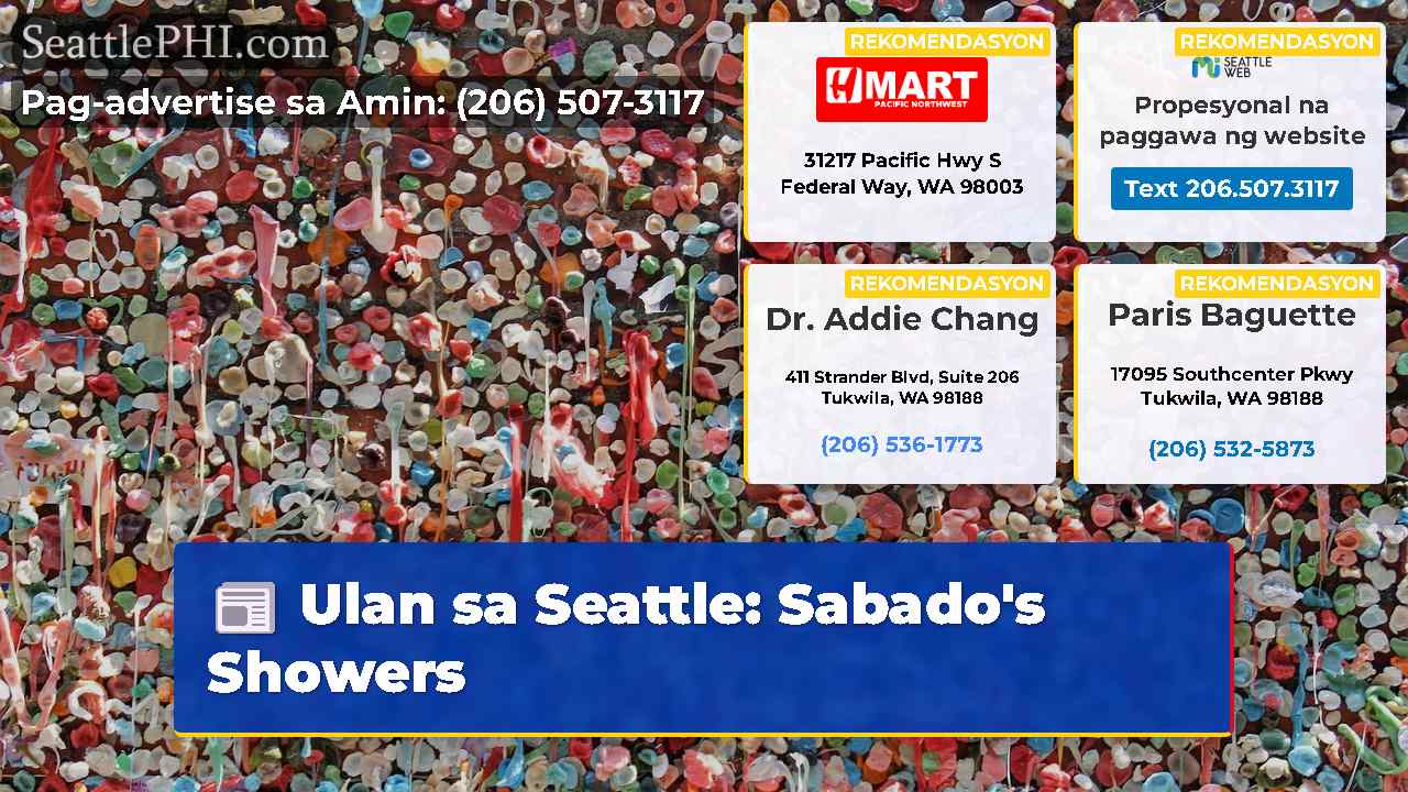 Ulan sa Seattle: Sabado's Showers