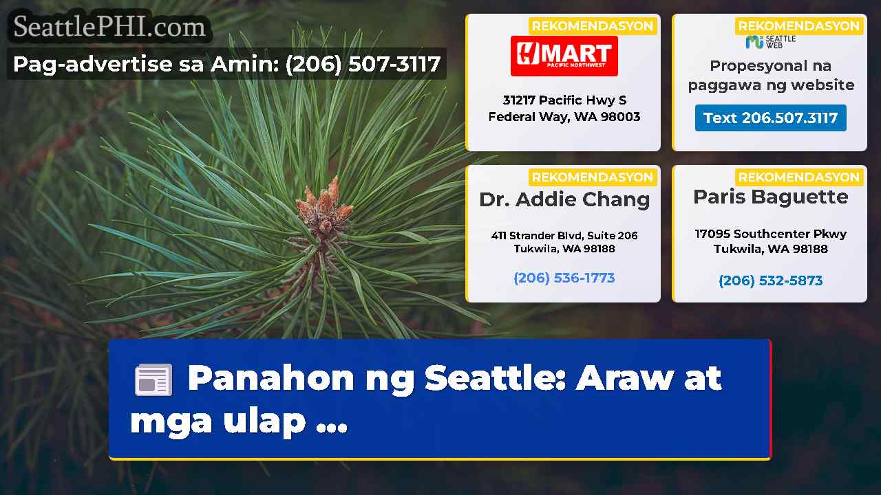 Panahon ng Seattle: Araw at mga ulap ...