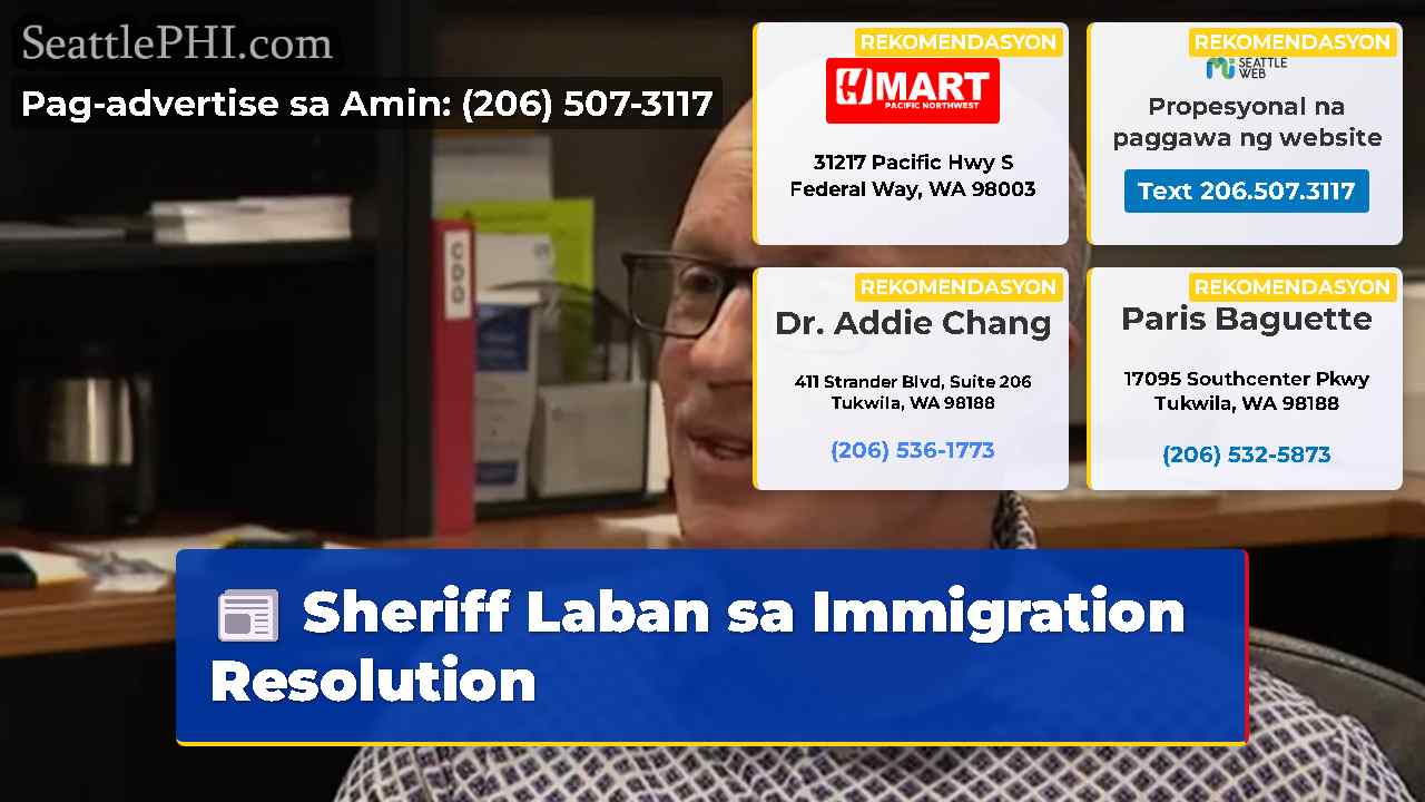 Sheriff Laban sa Immigration Resolution