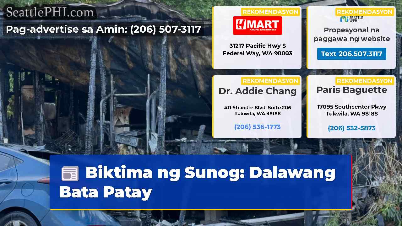 Biktima ng Sunog: Dalawang Bata Patay