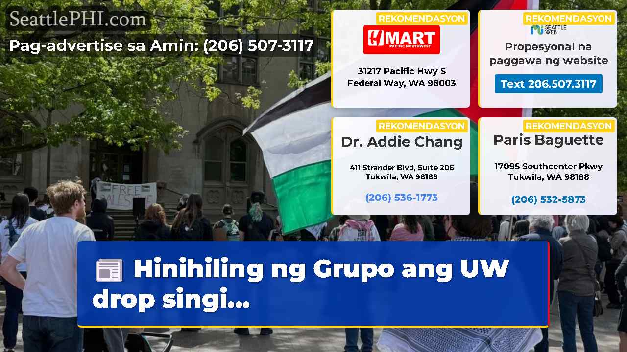 Hinihiling ng Grupo ang UW drop singi…