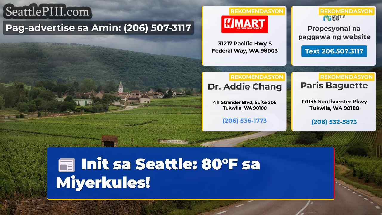 Init sa Seattle: 80°F sa Miyerkules!