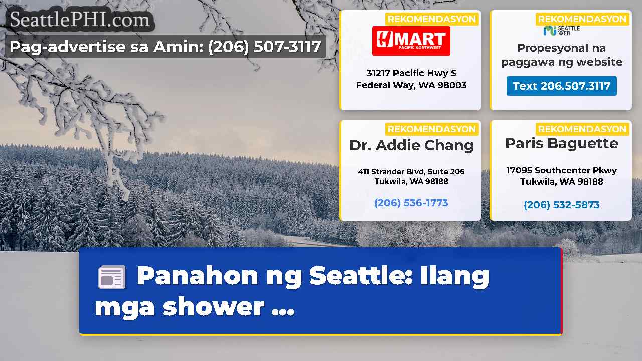 Panahon ng Seattle: Ilang mga shower ...
