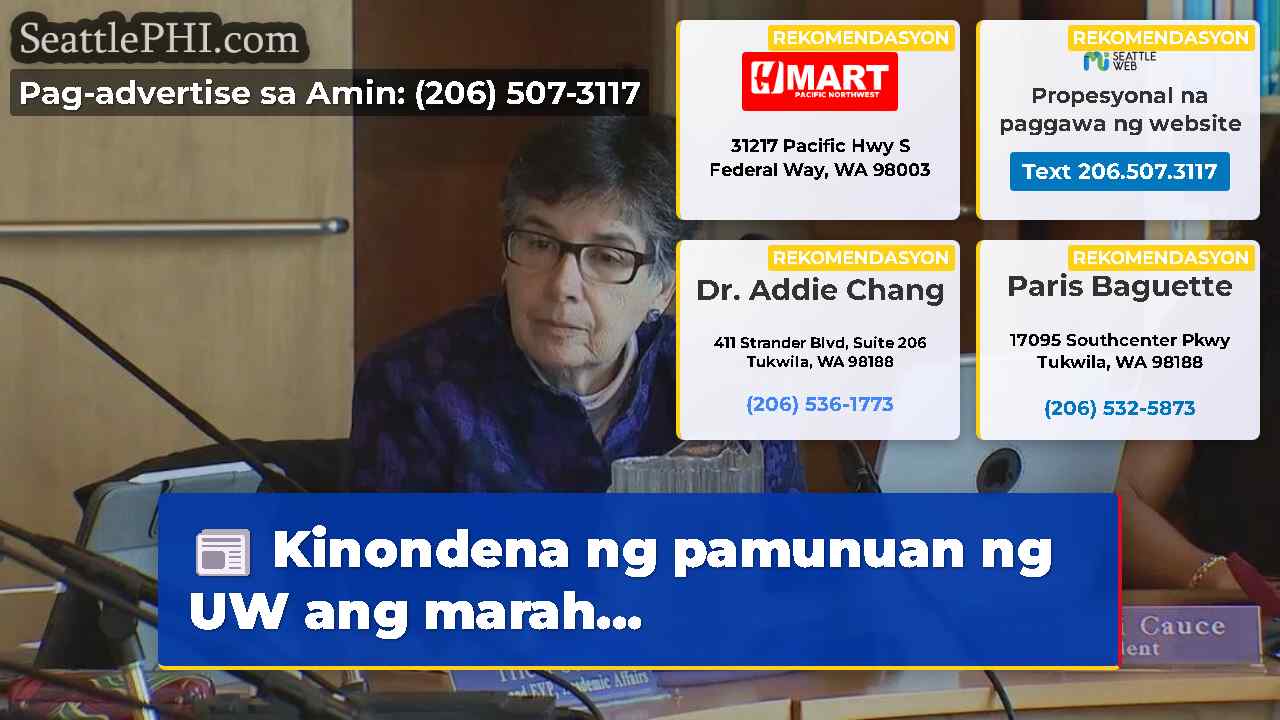 Kinondena ng pamunuan ng UW ang marah…