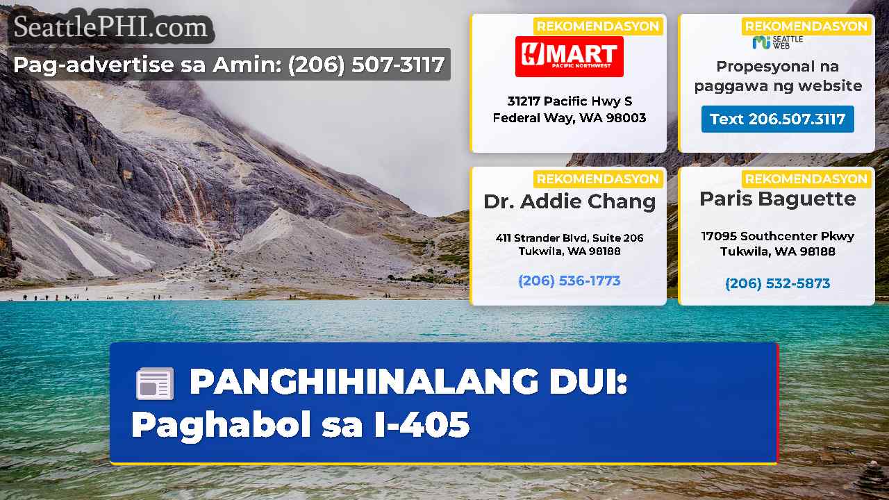 PANGHIHINALANG DUI: Paghabol sa I-405
