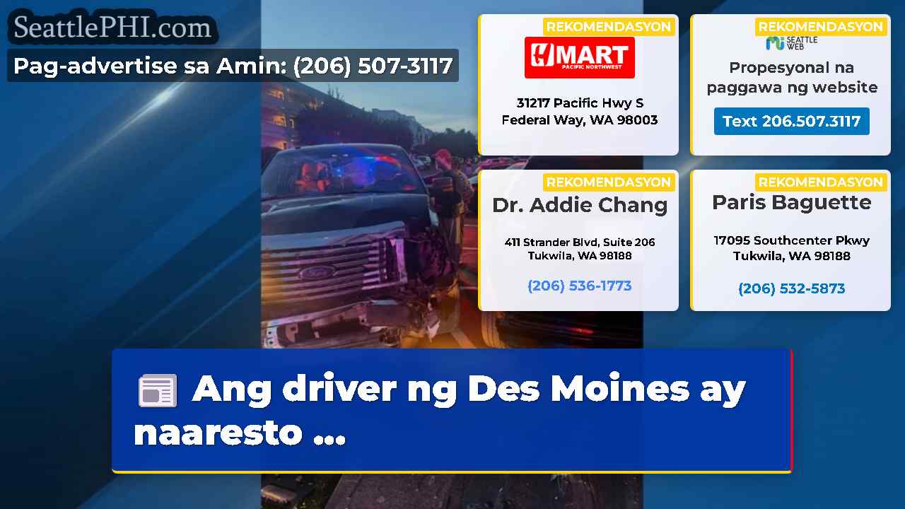 Ang driver ng Des Moines ay naaresto ...