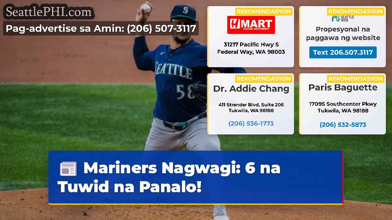 Mariners Nagwagi: 6 na Tuwid na Panalo!