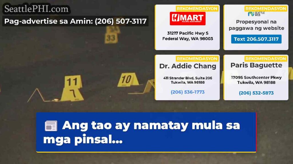 Ang tao ay namatay mula sa mga pinsal...