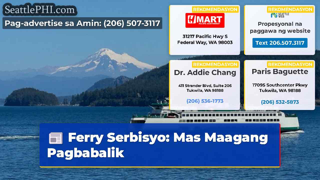 Ferry Serbisyo: Mas Maagang Pagbabalik
