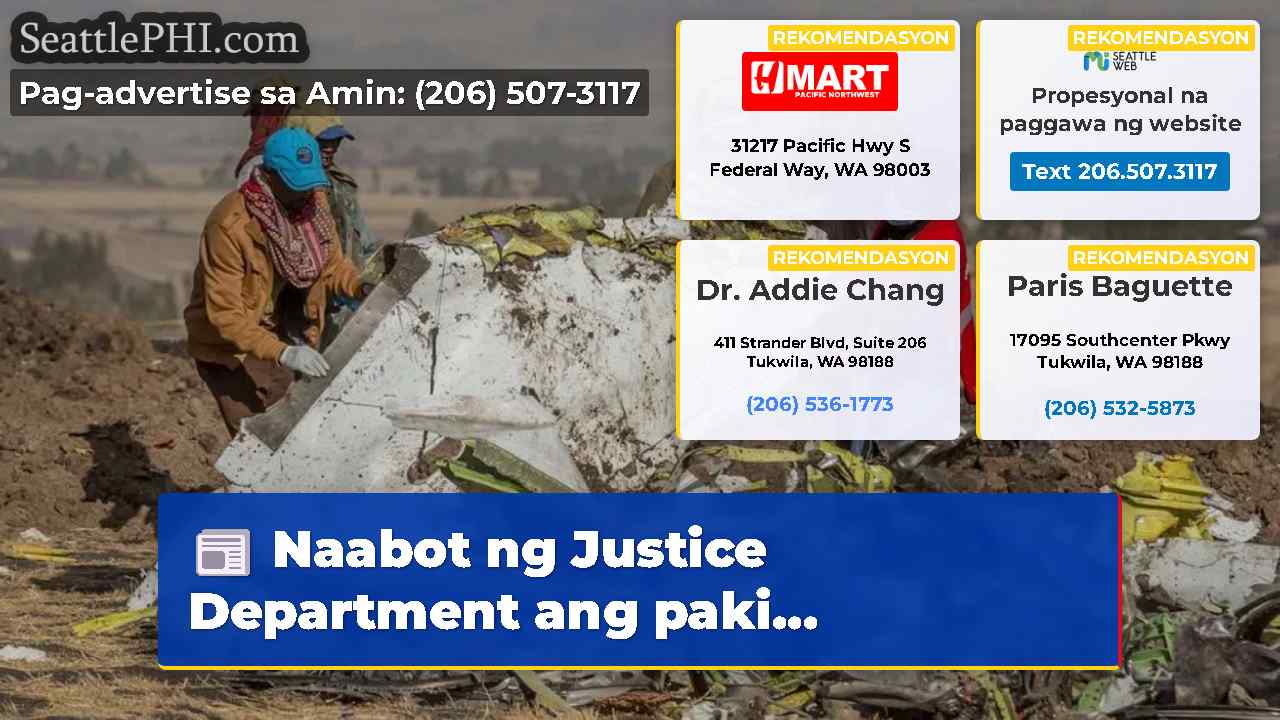 Naabot ng Justice Department ang paki...