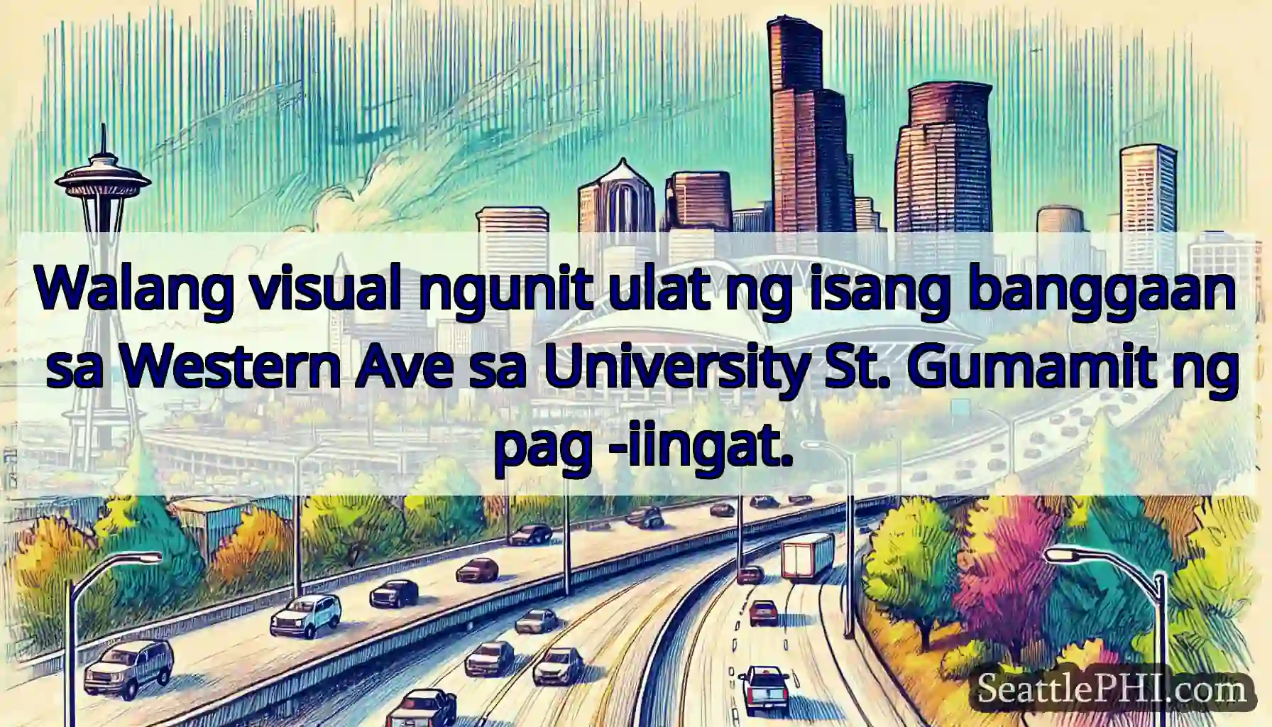 Walang visual ngunit ulat ng isang banggaan sa